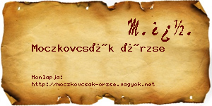 Moczkovcsák Örzse névjegykártya